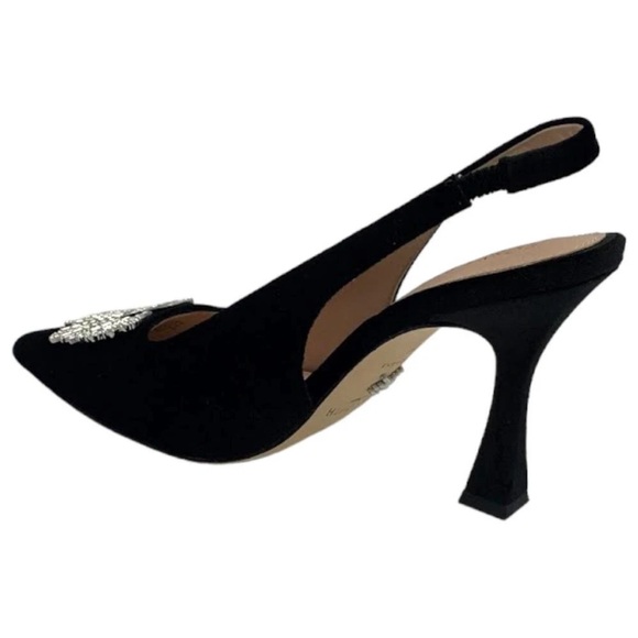 Born on Fifth Antonio Melani Millie heel slingback 10 silver - Picture 2 of 8